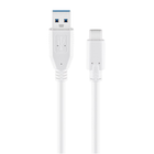 USB-C naar USB-A kabe; - 1 meter - Wit