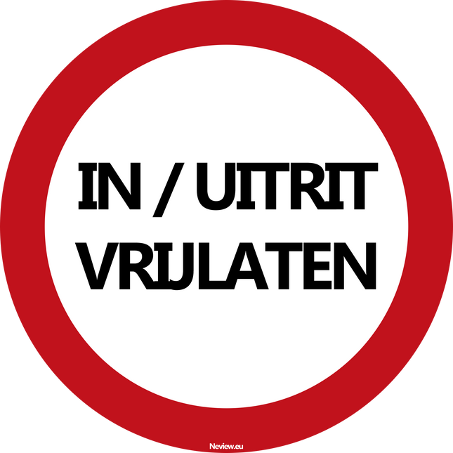 Bord in/uitrit vrijlaten - Rond - Diameter 20 cm