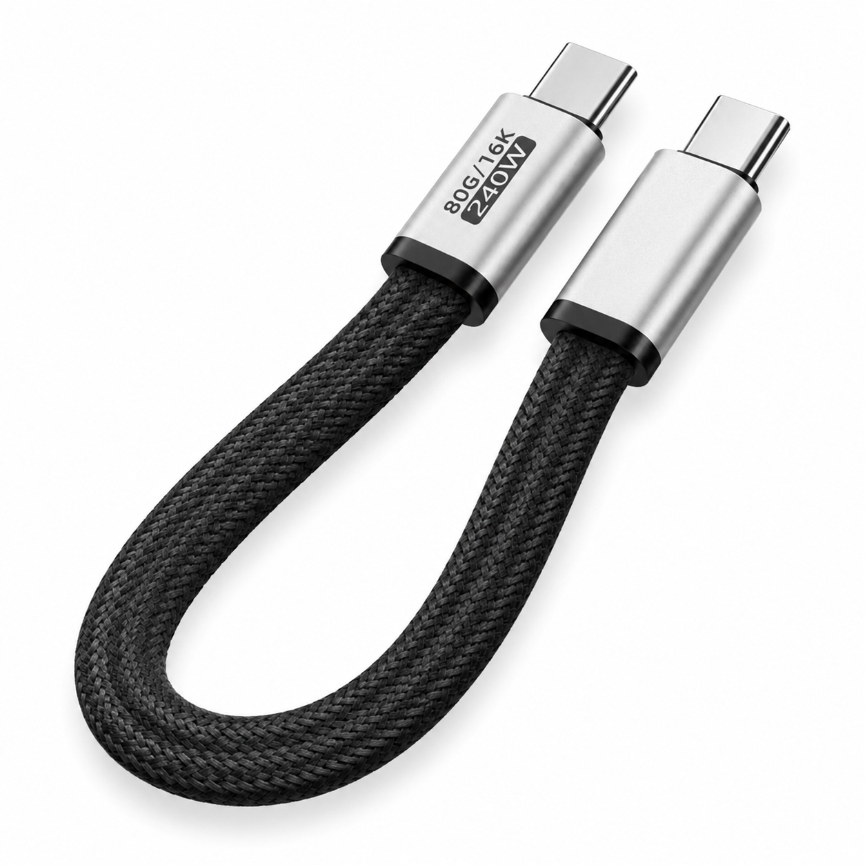 USB 4 v2 kabel - USB C - PD 240 watt - USB 4.0 v2 - 80 Gbit - 18 cm