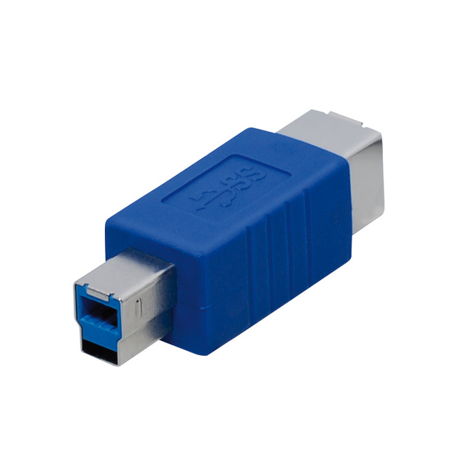 Poortbeschermer USB-B (m) naar USB-B (v) - USB 3.0 - Blauw