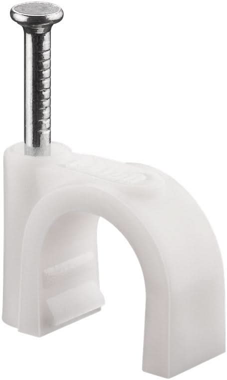 kabelclip - 8 mm - plat - 100 stuks - Wit