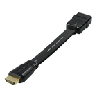 15 cm HDMI 1.4 kabel - 4K/30Hz - Platte kabel - Zwart