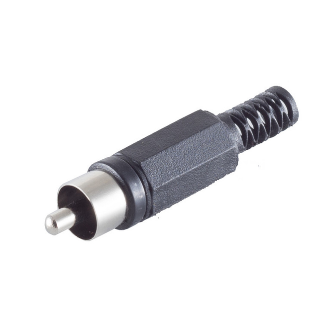 RCA soldeerstekker - Zwart (S-CONN)