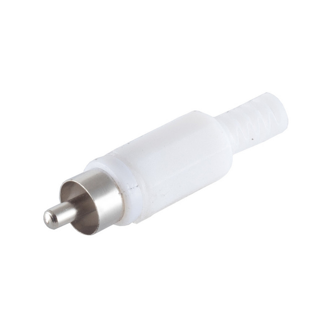 RCA soldeerstekker - Wit (S-CONN)