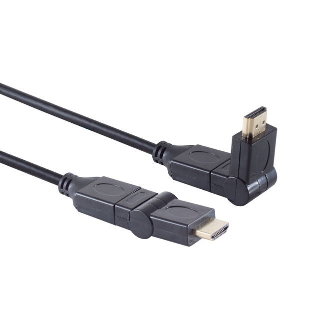 2 meter HDMI 2.0 kabel met haaks draaibare stekker (4K/60Hz)