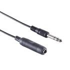 6,35 mm stereo audio verlengkabel - 5 meter - Zwart