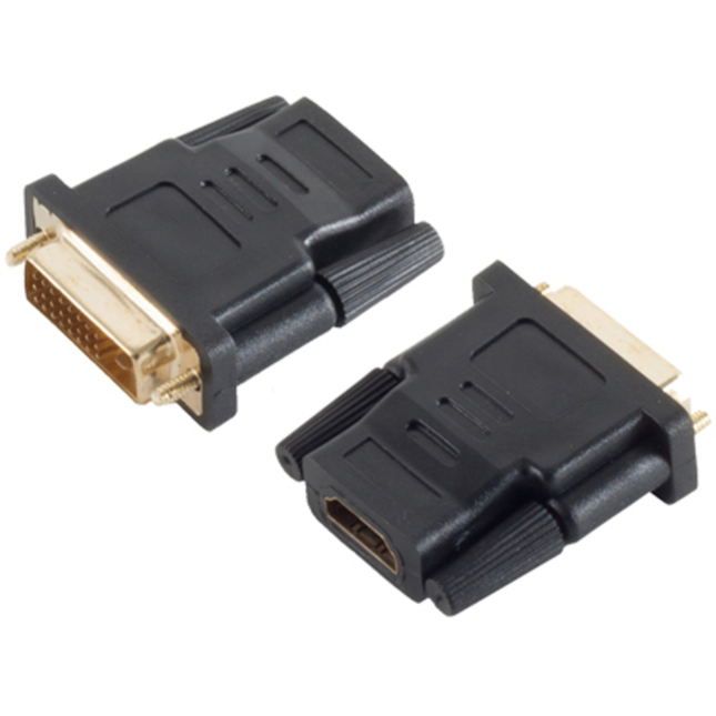 S-conn HDMI-2.0 naar male DVI-D Dual-Link adapter, gold-plated - 4K/60 Hz