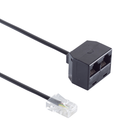 Telefoonsplitter - RJ11- 6 meter - Zwart