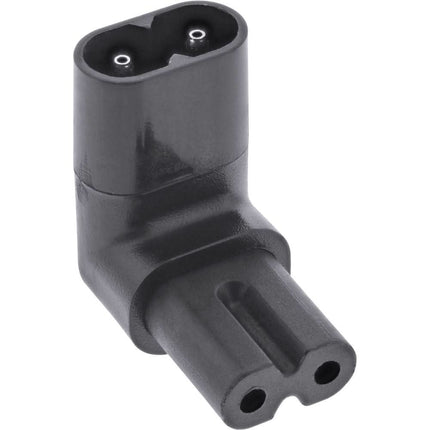 C7 - C8 stroomadapter - haaks - Zwart