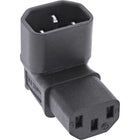 C13 - C14 voeding adapter - Haaks - Zwart
