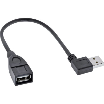 USB 2.0 male naar USB 2.0 female - Horizontaal haakse verloopkabel
