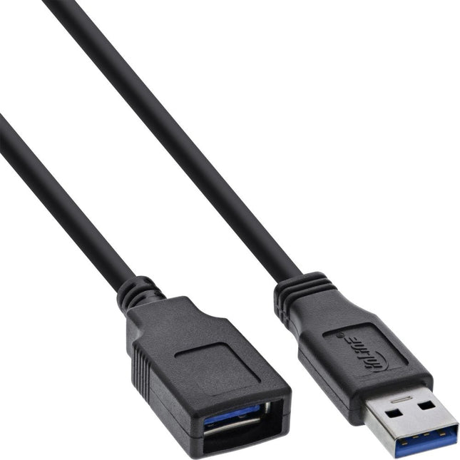 USB A  (volledig bedekt) naar USB A verlengkabel - USB 3.0 - Zwart - 1 meter