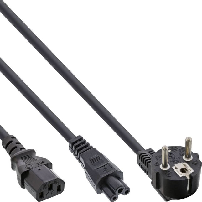 Splitter van Schuko naar 1 x C13 + 1 x C15 - 2 meter