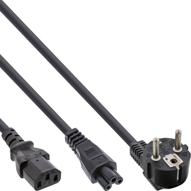 Splitter van Schuko naar 1 x C13 + 1 x C15 - 2 meter
