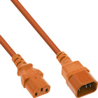 Verlengkabel met C13 en C14 aansluiting -  50 cm - Oranje