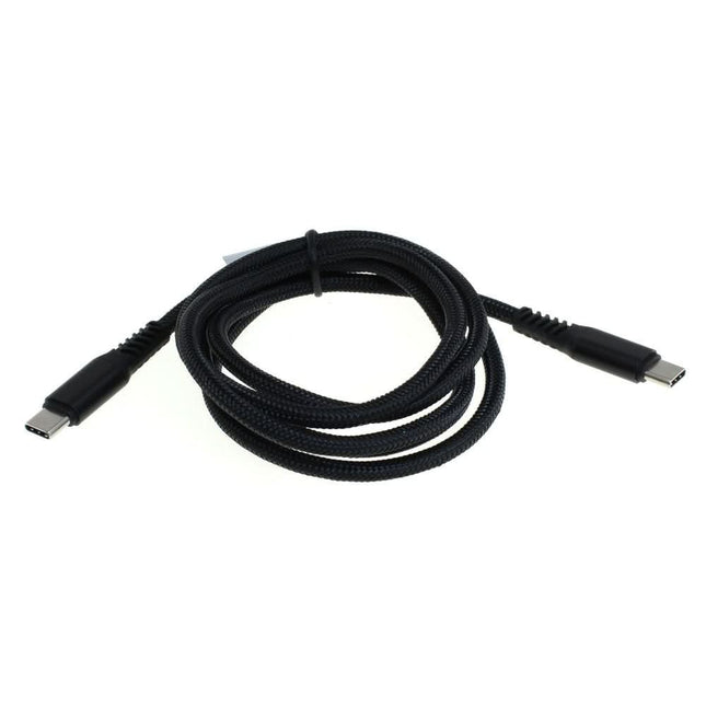 USB-C naar USB-C kabel - USB 3.0 - Met E-marker chip - Tot 20V/5A - 1 meter - PD 100 watt - Zwart