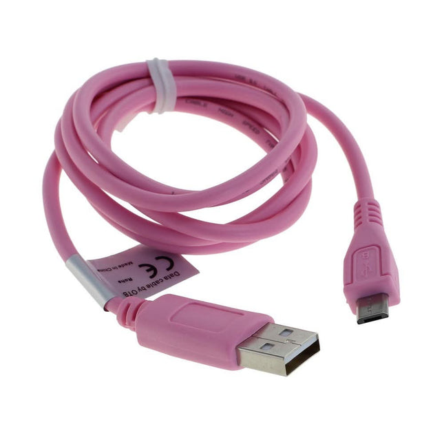 USB-A naar Micro-USB verloopkabel - 95 cm - USB 2.0 - Roze