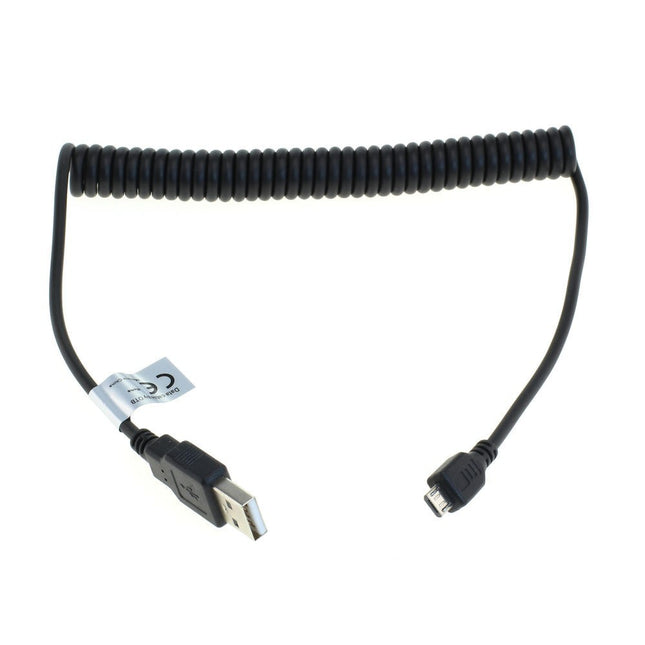 Micro-USB datakabel – Spiraalkabel – Micro USB naar USB-A - 35 cm tot 95 cm