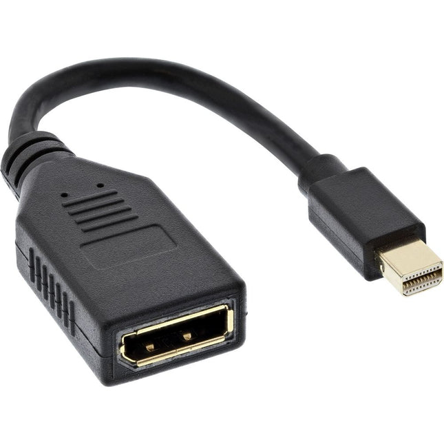 Mini Displayport naar Displayport adapter - Displayport 1.2 (4K 60 Hz) - 15 cm - Zwart