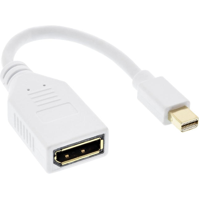 Mini Displayport naar Displayport adapter - Displayport 1.2 (4K 60 Hz) - 15 cm - Wit
