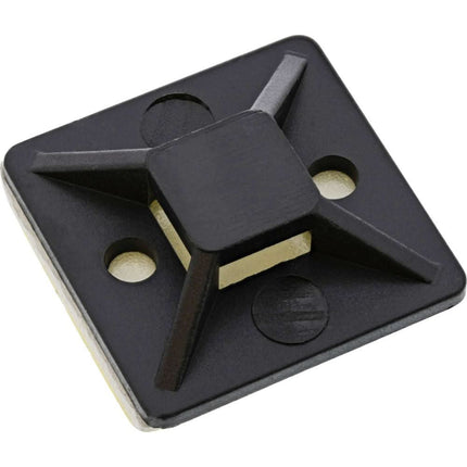 kabelklem - zelfklevend -  20x20 mm - 10 stuks -  Zwart