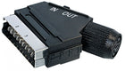 Male SCART naar female 6-pins DIN adapter met tuimelschakelaar