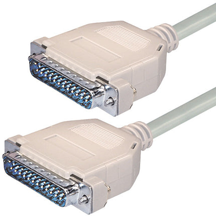 Seriële RS232 Null Modemkabel – 25-pins SUB-D (m) naar 25-pins SUB-D (m) - 3 meter