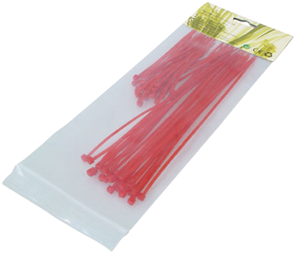 kabelbinders - 50 stuks - 2 maten - Rood