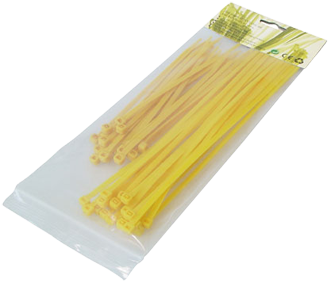 kabelbinders - 50 stuks - 2 maten - Geel