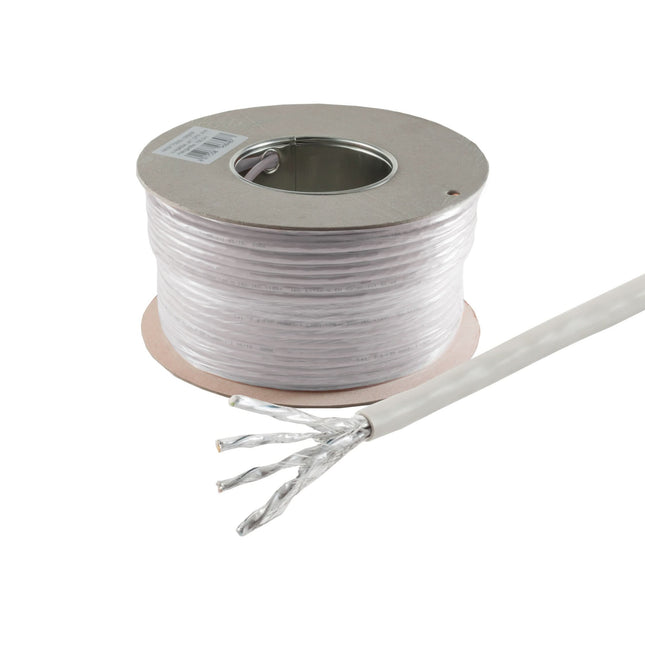 Cat 6 netwerkkabel - S/FTP (PiMF) - 100 meter - Soepel - Grijs - 100% koper