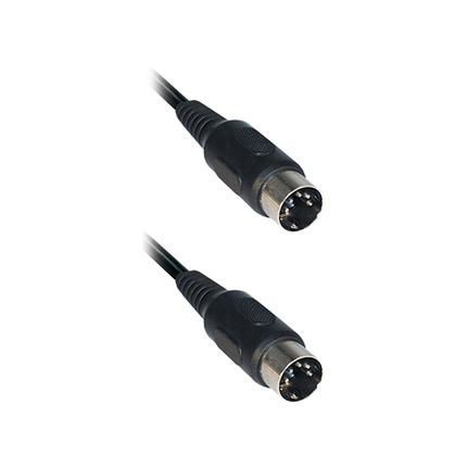 Din-5 pins audiokabel - 5 meter - Zwart