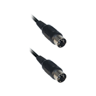 Din-5 pins audiokabel - 5 meter - Zwart
