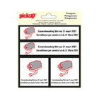 PickUp sticker - Camerabewaking/ surveillance  - 4 op 1 - België - 15x15 cm