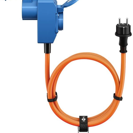 1.5 meter Schuko naar CEE camping stroomkabel - Met extra stopcontact - IP44 waterdicht - 3 x 2.5 mm² koperen kern