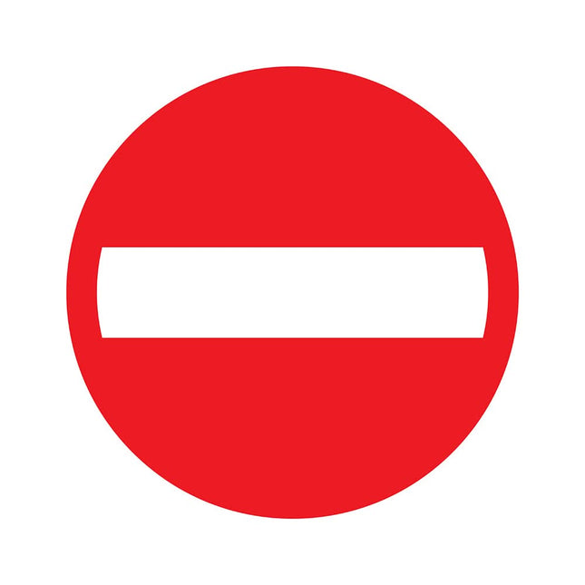Pickup bord verboden doorgang- rond - diameter 18 cm