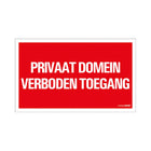 Pickup bord privaat domein verboden toegang - 33x20 cm