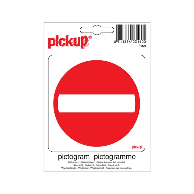 PickUp sticker - Verboden toegang - 10x10 cm