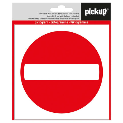 Pickup  bord - zelfklevend - verboden toegang - 14x14