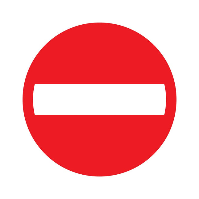 Pickup bord - zelfklevend - verboden toegang - Rond - Diameter 20 cm