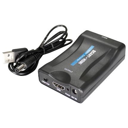 Scart naar HDMI adapter - Actief met USB voeding