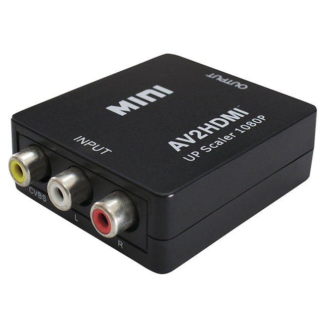 AV naar HDMI converter met upscaler - Zwart