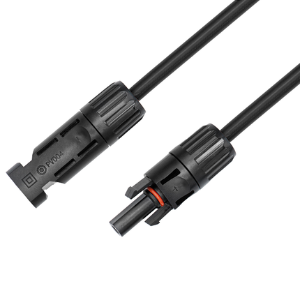6 mm² Solar kabel met MC 4 connector - Male -> Female -  8 meter - Zwart