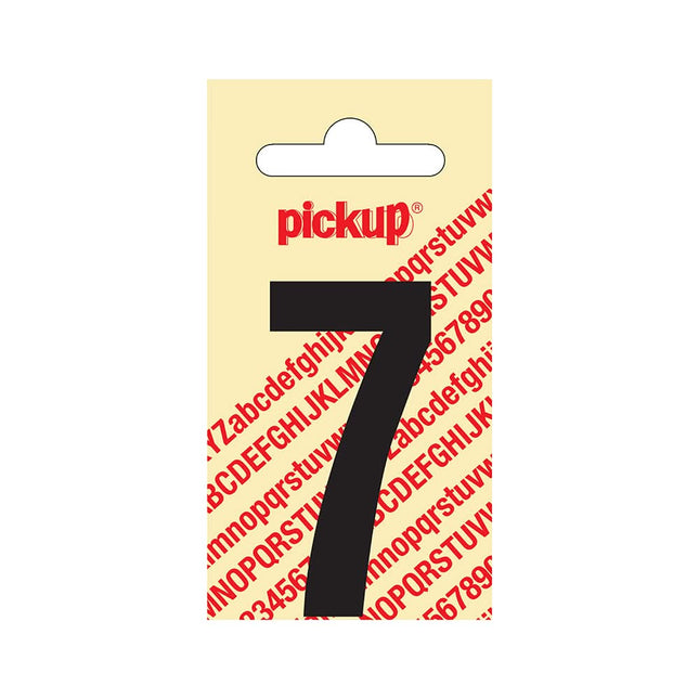PickUp sticker - Plakcijfer 7 - Nobel - Zwart - 60 mm