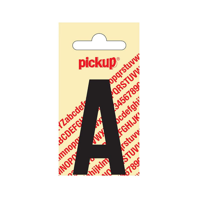 PickUp sticker - Plakletter  A - Nobel - Zwart - 60 mm