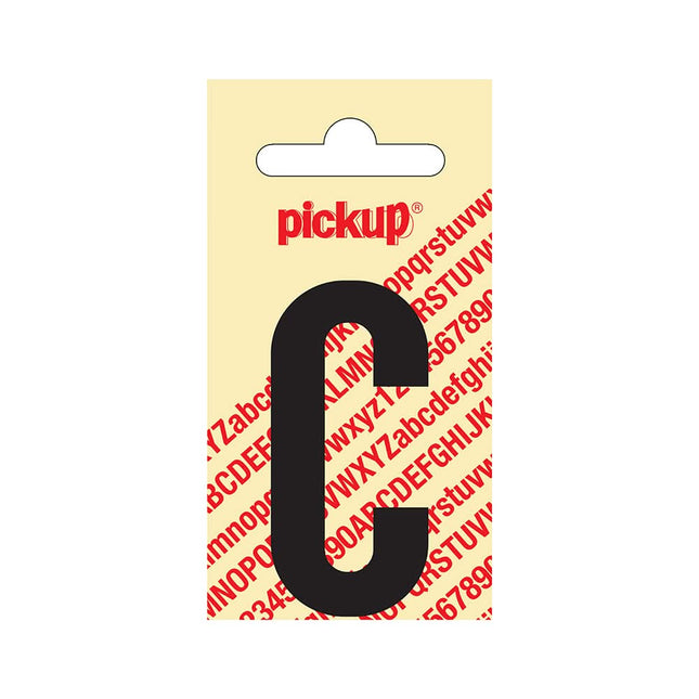 PickUp sticker - Plakletter  C - Nobel - Zwart - 60 mm
