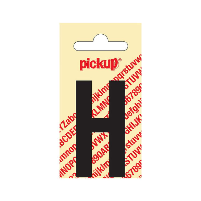PickUp sticker - Plakletter  H - Nobel - Zwart - 60 mm