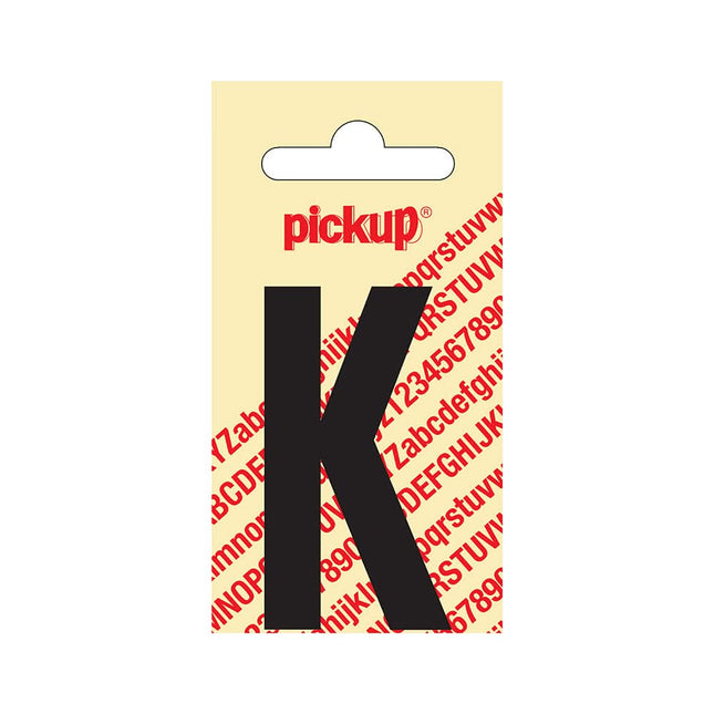 PickUp sticker - Plakletter  K - Nobel - Zwart - 60 mm