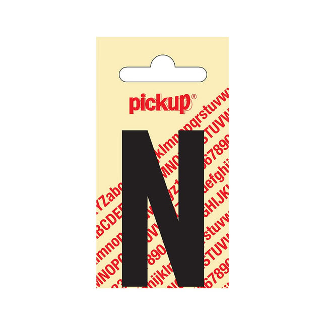 PickUp sticker - Plakletter  N - Nobel - Zwart - 60 mm