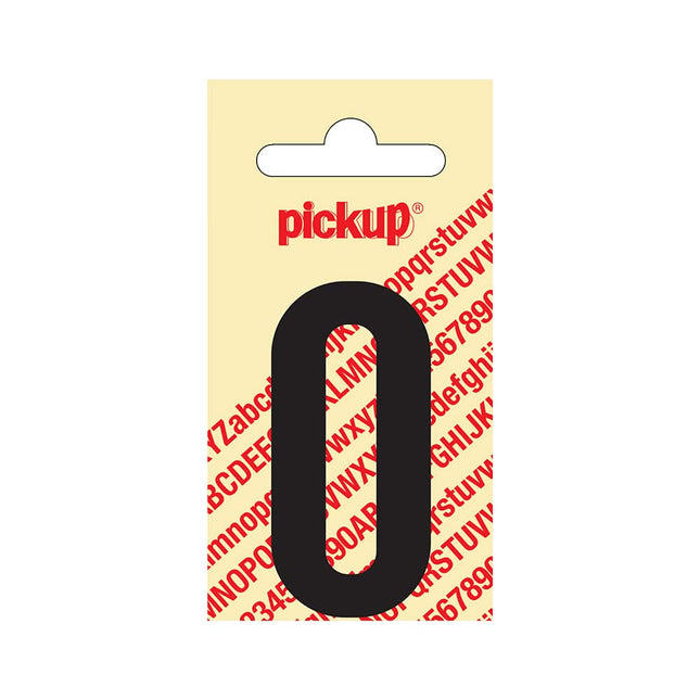 PickUp sticker - Plakletter  O - Nobel - Zwart - 60 mm