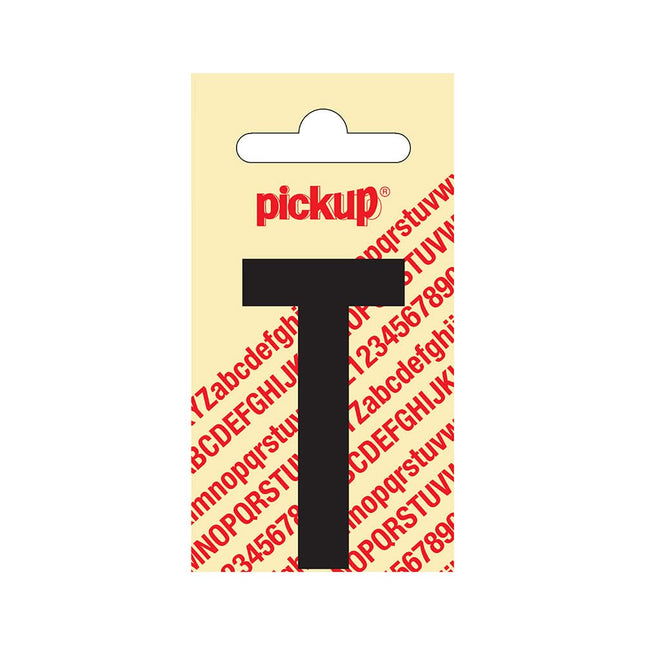 PickUp sticker - Plakletter  T - Nobel - Zwart - 60 mm